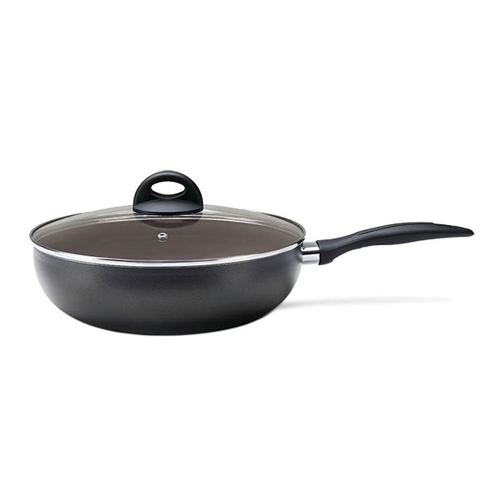 Wok Brinox Con Tapa Smart Plus Cerámica Negro 28 Cm / 3.4 Lt