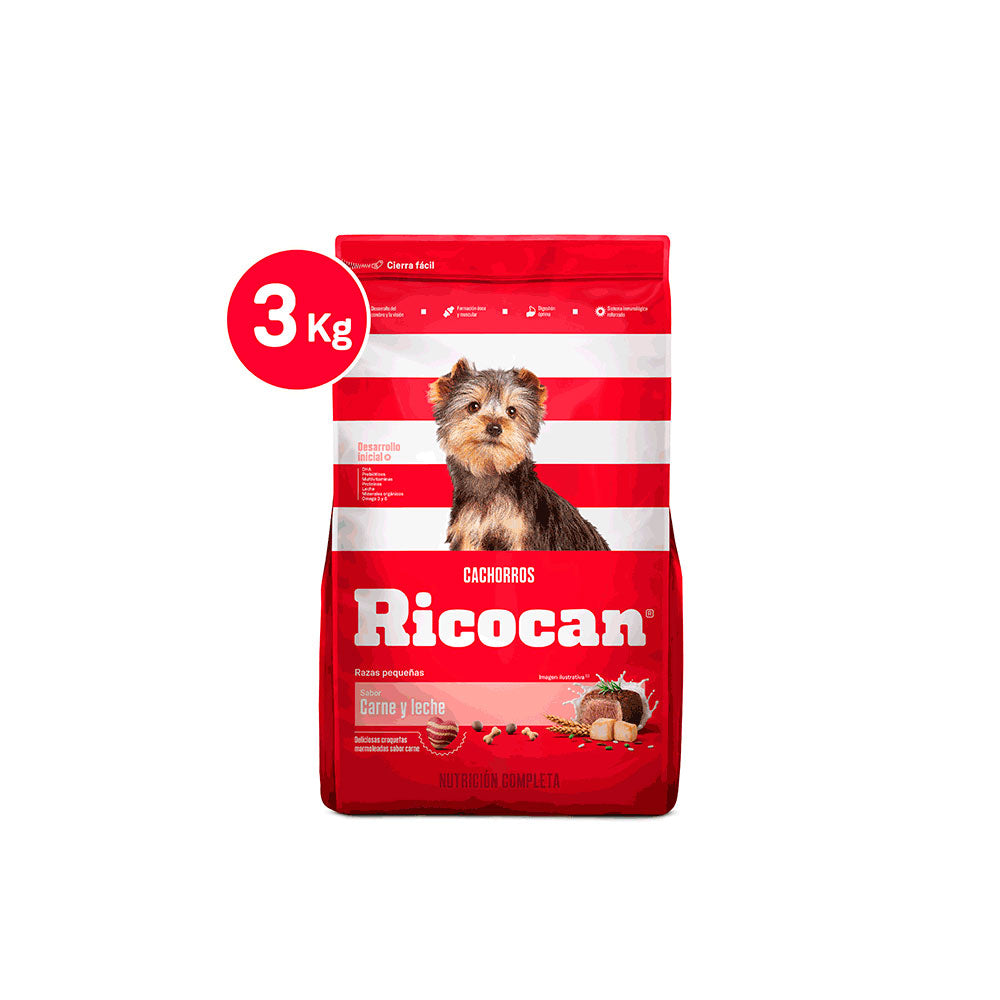 Alimento para Perros Cachorros Ricocan Sabor Carne 3kg
