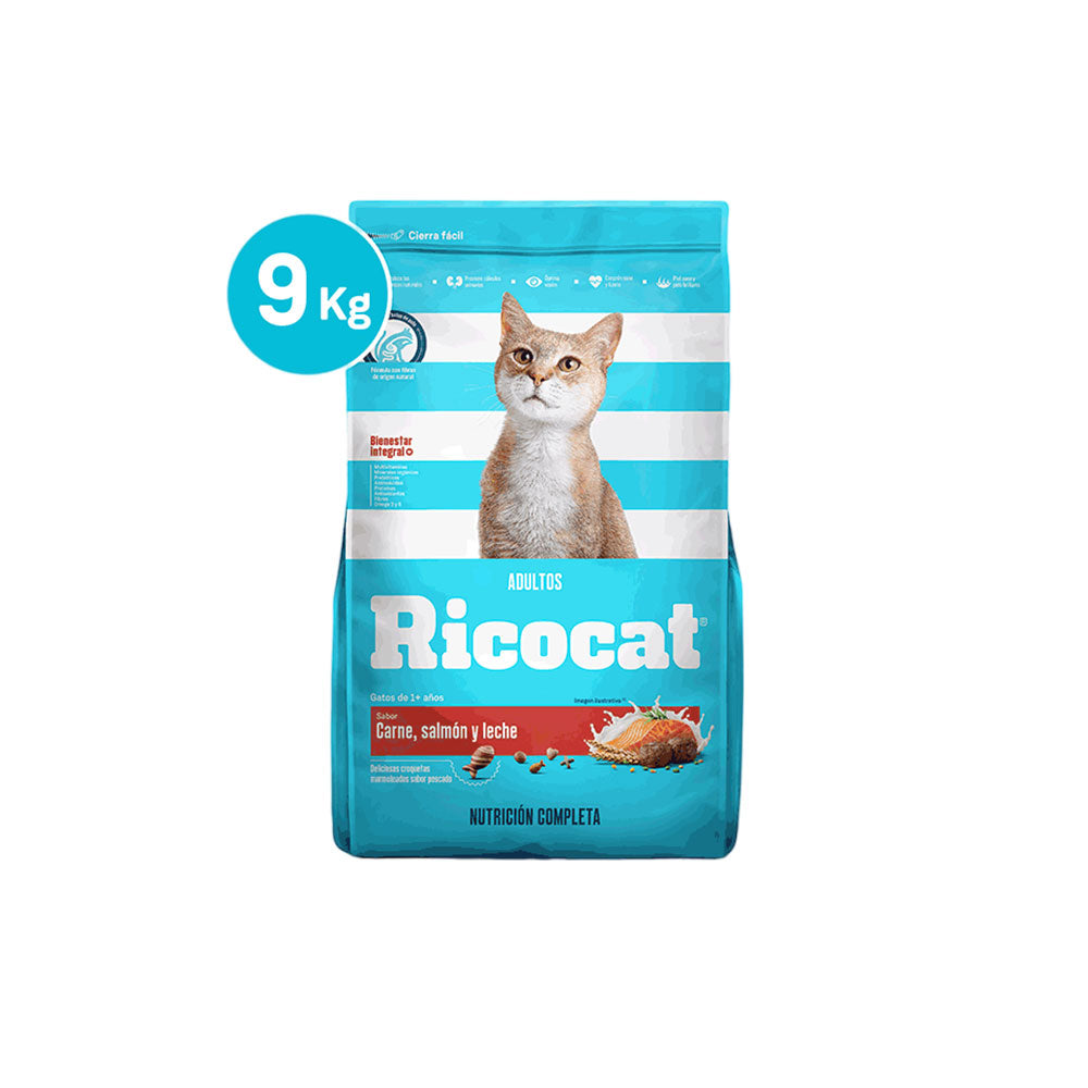 Alimentos para Gatos Ricocat Sabor Leche 9Kg