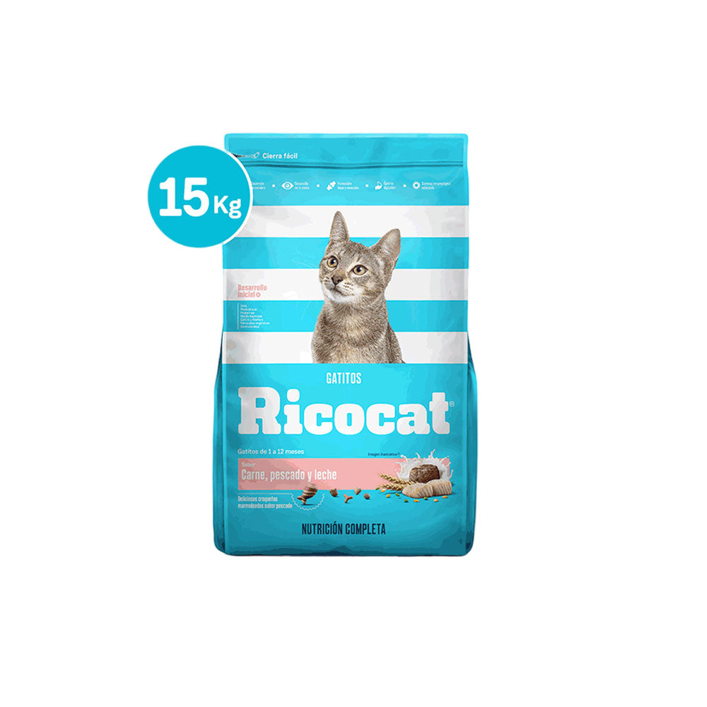 Alimentos para Gatos Ricocat Sabor Pescado 15kg.
