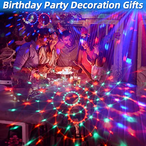 Disco Ball Light,Halloween Party Decorations Lights, USB LED Mini Sound Activated DJ Dance Stage Light Colourful RGB Strobe Lamp for Home Room Dance Karaoke Xmas Happy Birthday Wedding Club Show