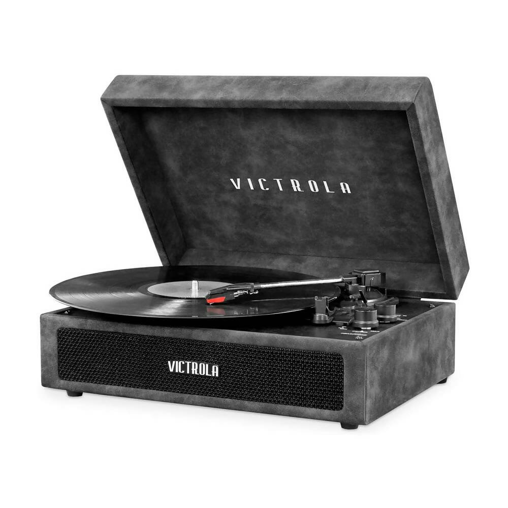 Tocadiscos Victrola Portátil de Maleta Color Plomo