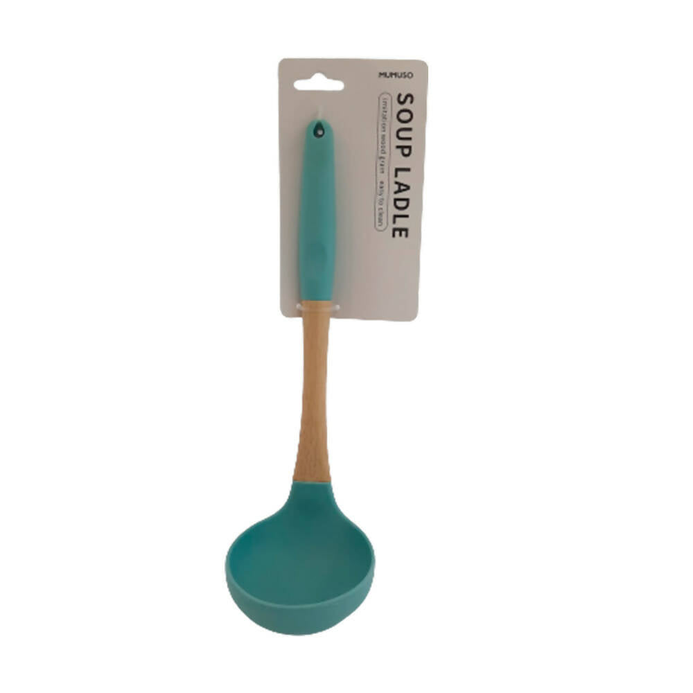 Cucharón Sopa Mumuso Imitación Madera Verde