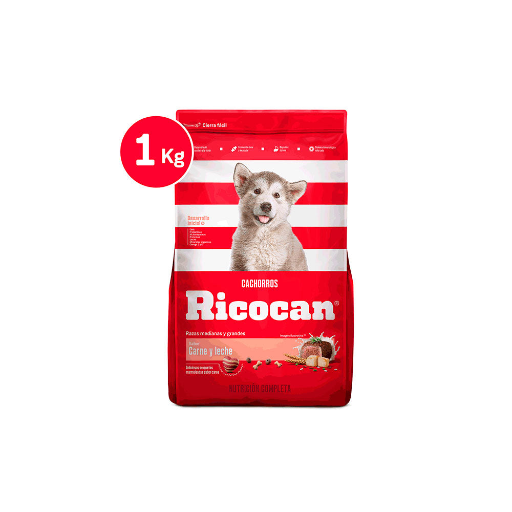 Alimento para Perros Ricocan Sabor Carne y Leche 1kg. modificado