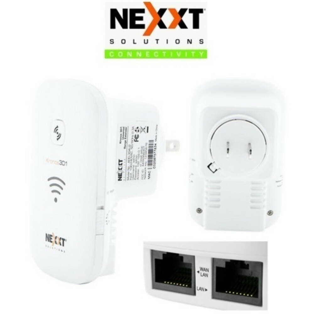 Amplificador, Repetidor, Extensor de Señal WiFi 802.11 b/g/n hasta 300Mbps - Nexxt KRONOS301