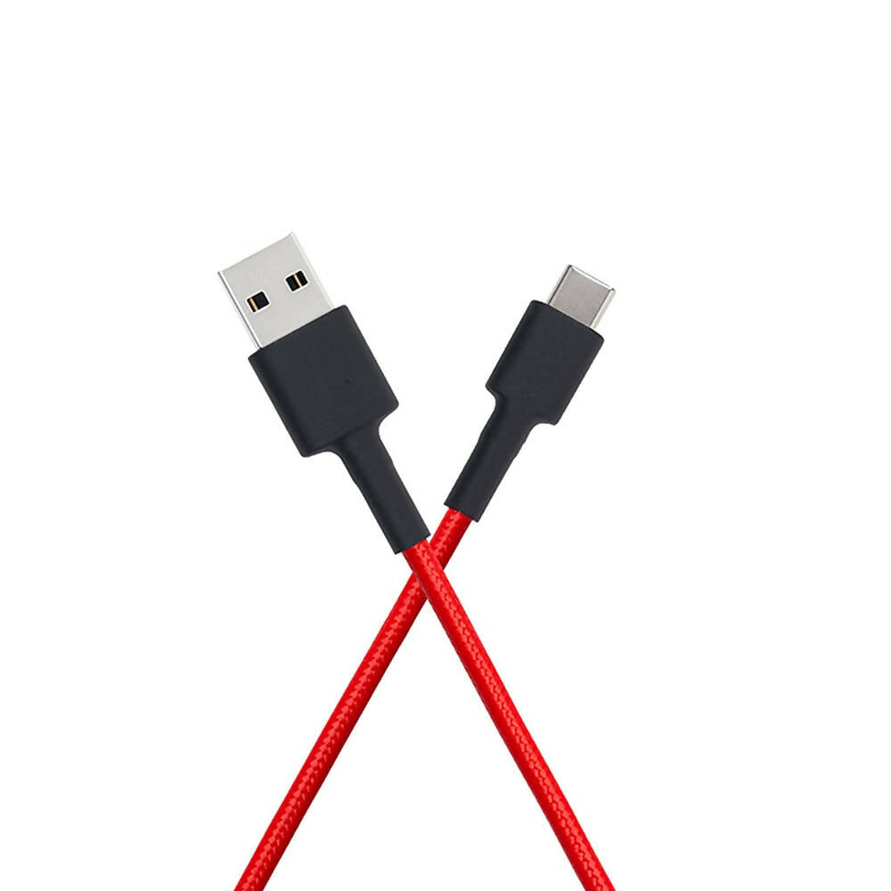 Cable De Carga Xiaomi Mi Braided USB a Tipo C de 1 Metro Color Rojo