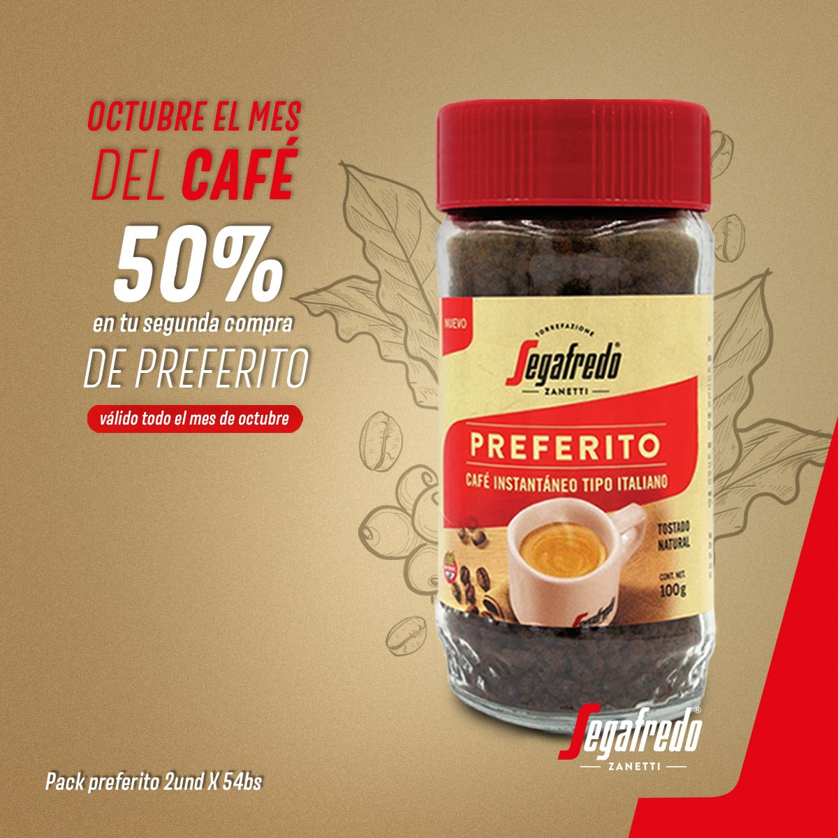 Pack Café Segafredo Preferito Instantáneo