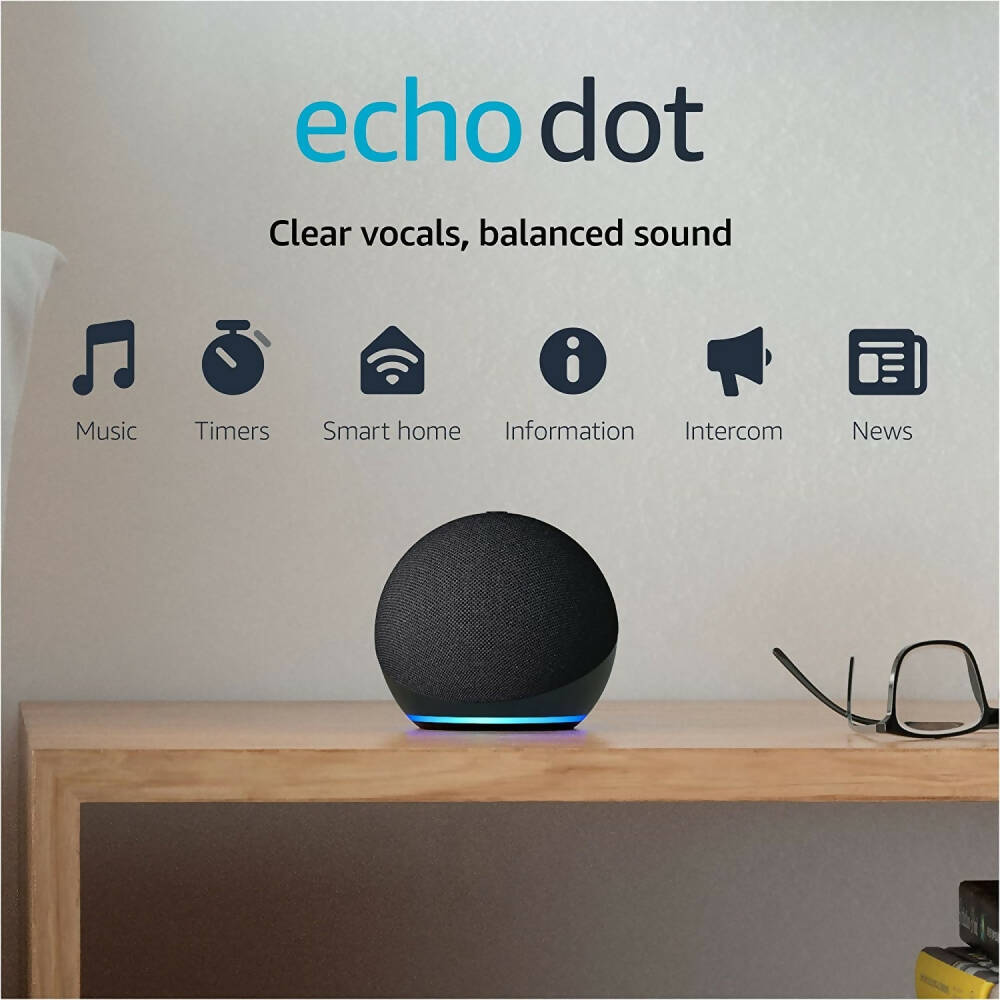 Parlante Inteligente Alexa Echo Dot 4ta Gen Color Negro - Amazon