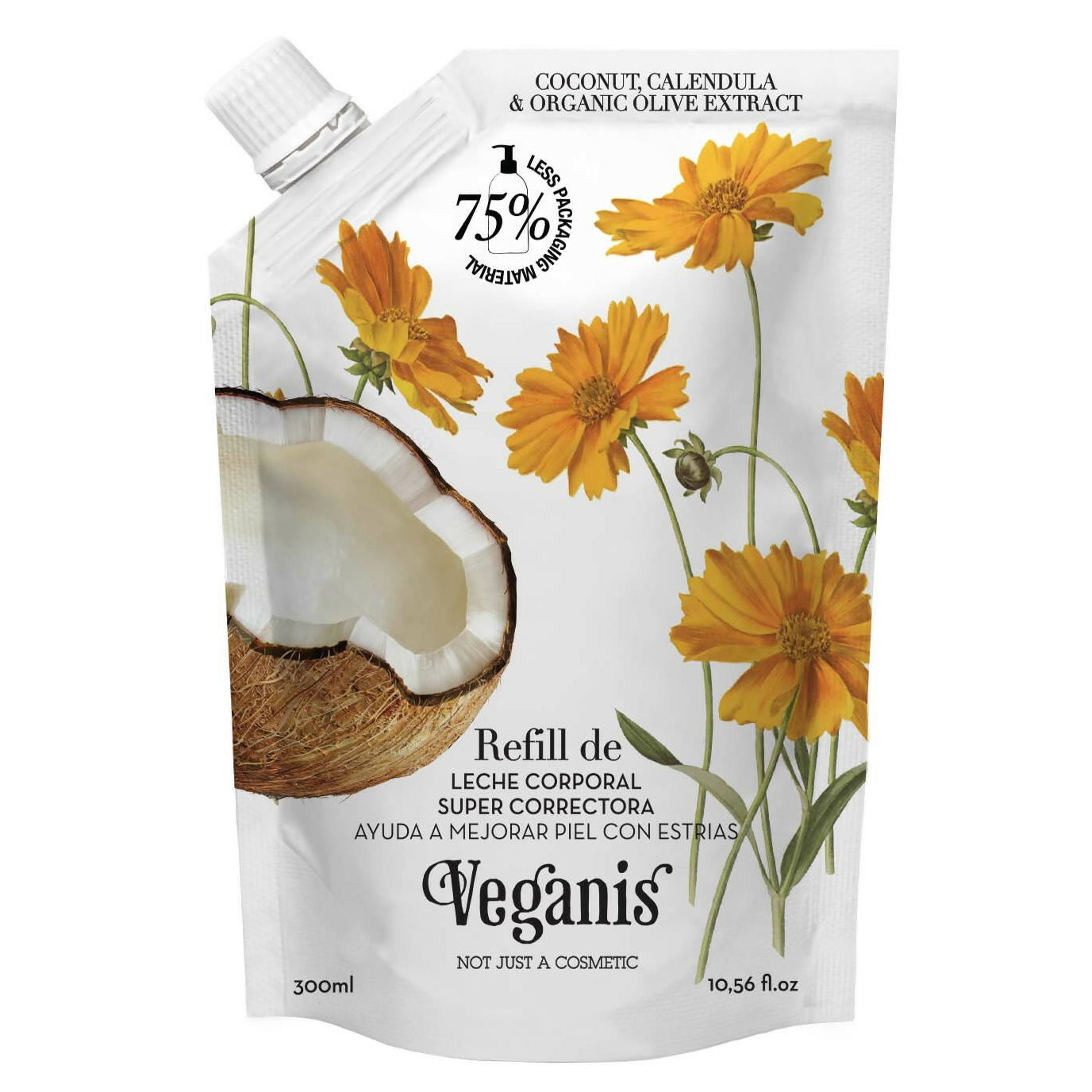 Refill crema corporal para estrías de coco
