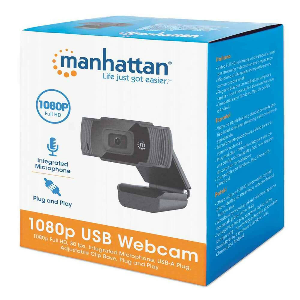 Webcam 2MP 1080P Full HD USB-A - Manhattan 462006